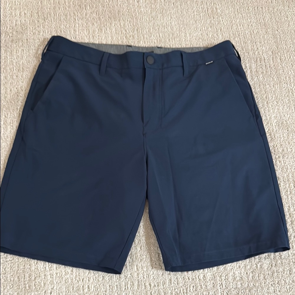 Hurley Blue Flat Front Shorts Tailored Fit